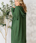 Ribbed Open Front Long Sleeve Cardigan - Body By J'ne