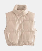 Zip-Up Drawstring Puffer Vest - Body By J'ne