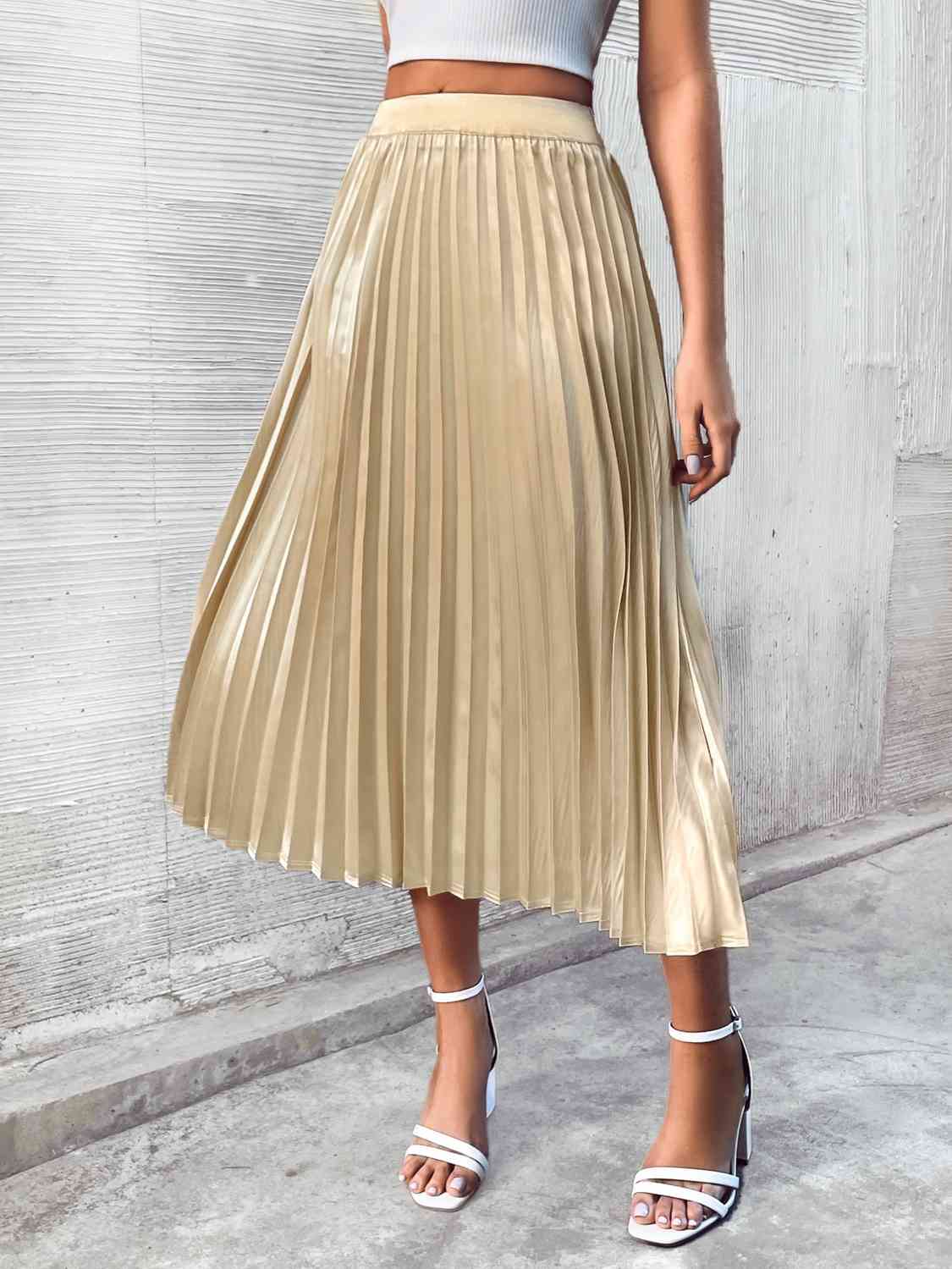 Pleated Midi Skirt - Body By J'ne