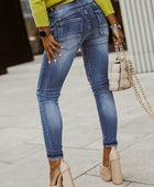 Distressed Button-Fly Jeans with Pockets - Body By J'ne