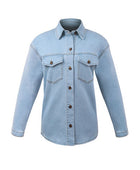 Button Up Pocketed Denim Jacket - Body By J'ne