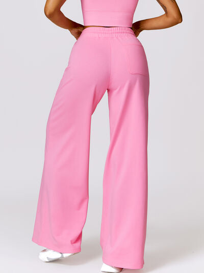 Drawstring High Waist Active Pants - Body By J'ne