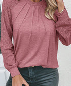 Heathered Round Neck Long Sleeve T-Shirt - Body By J'ne