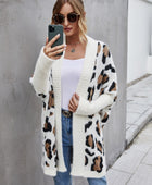 Leopard Pattern Fuzzy Cardigan - Body By J'ne