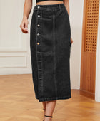 Button Down Denim Skirt - Body By J'ne