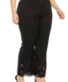 Abbey Plus Size Openwork Detail Pants - Body By J'ne