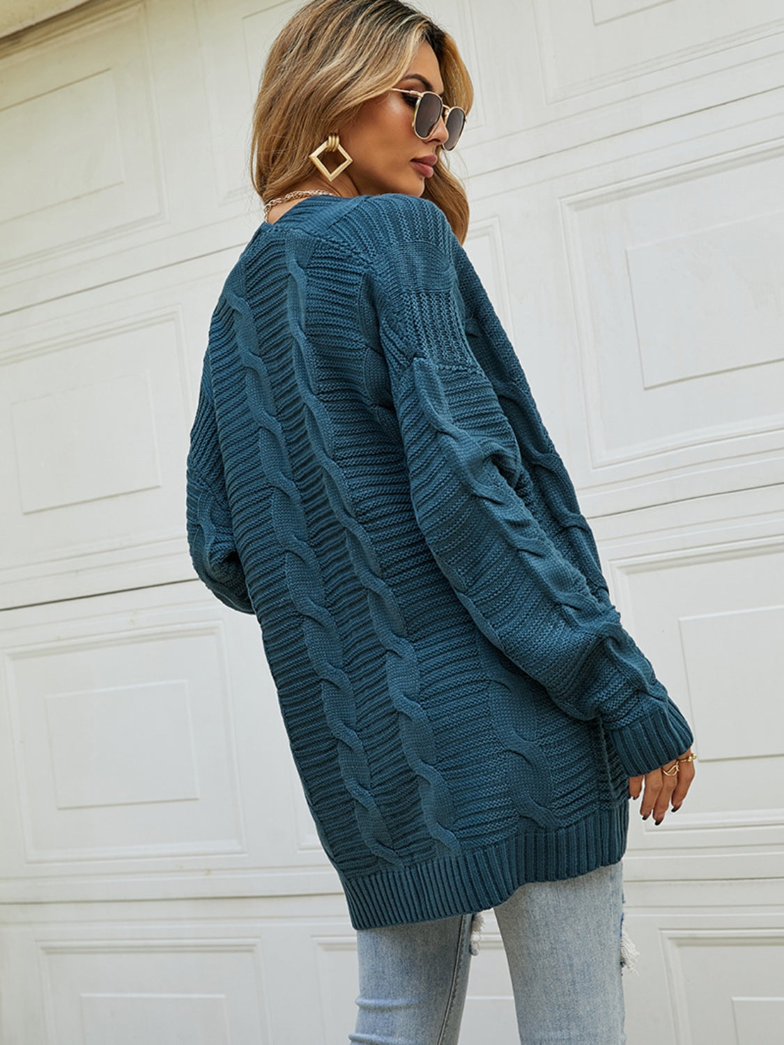 Open Front Dropped Shoulder Longline Cardigan - Body By J'ne