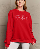 Full Size Graphic Round Neck Sweatshirt - Body By J'ne