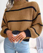 Striped Rib-Knit Sweater - Body By J'ne