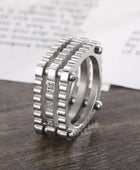 Inlaid Zircon Stainless Steel Square Shape Ring - Body By J'ne