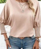 Round Neck Batwing Sleeve Blouse - Body By J'ne