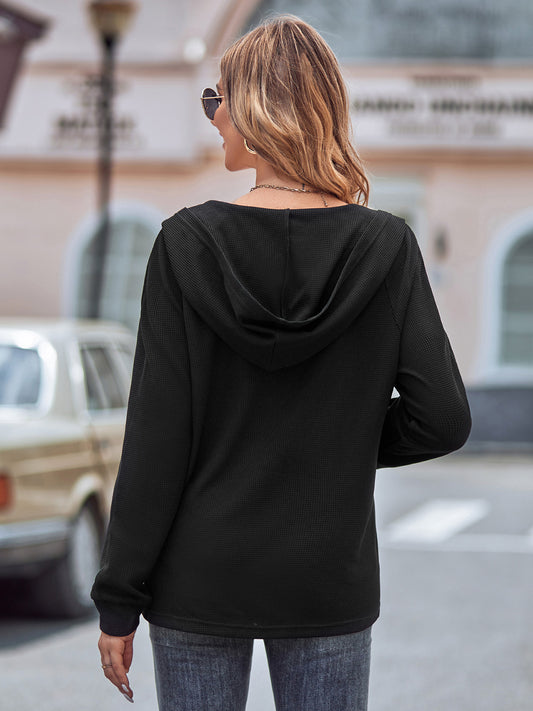 Hooded Long Sleeve Zip-Up Jacket - Body By J'ne