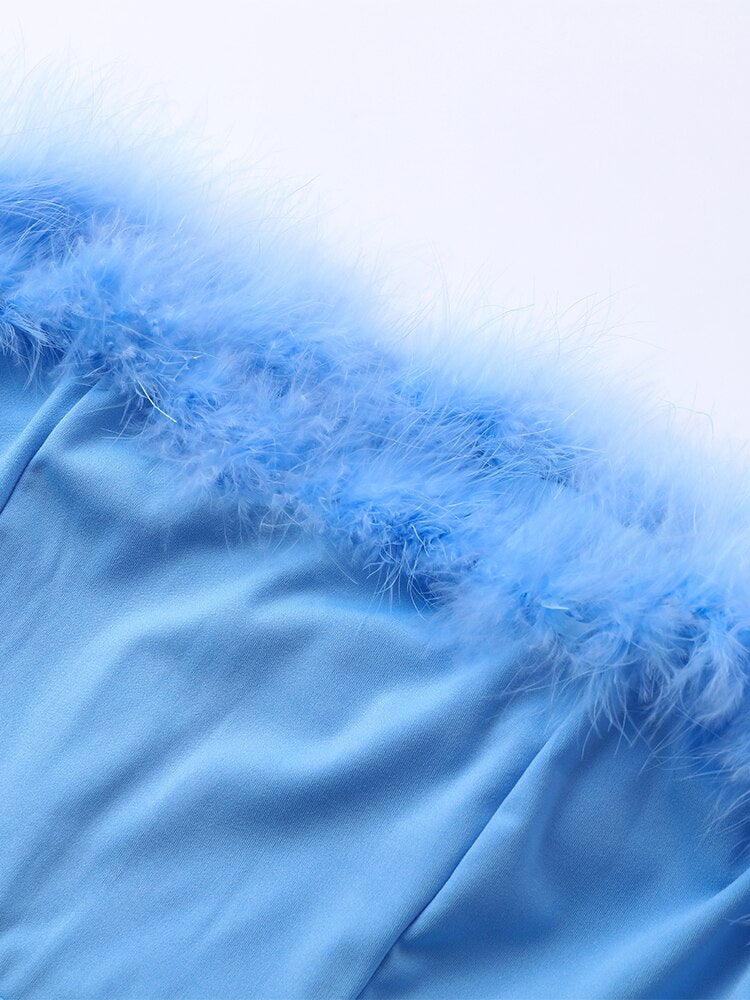 Loving On Me Sequined Feather-paneled Jumpsuit - Body By J'ne