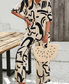 Printed Button Up Shirt and Pants Set - Body By J'ne