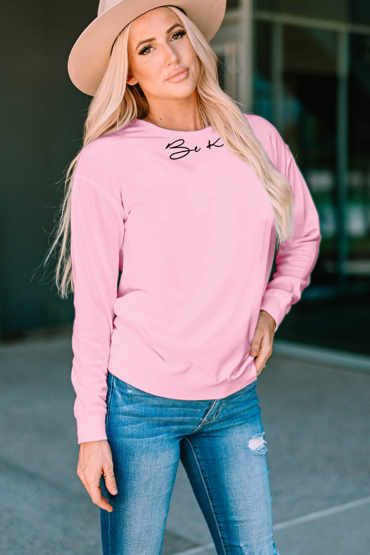 Pink Be Kind Sweatshirts Pink - Body By J'ne