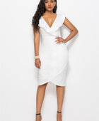 Ruched Ruffled Cap Sleeve Dress - Body By J'ne