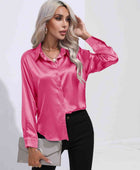 Collared Neck Buttoned Long Sleeve Shirt - Body By J'ne