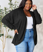 Full Size Ribbed Cocoon Cardigan - Body By J'ne