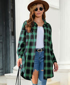 Plaid Button Up Dropped Shoulder Shirt - Body By J'ne