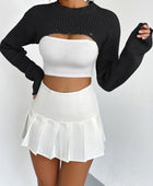 Distressed Long Sleeve Cropped Sweater - Body By J'ne