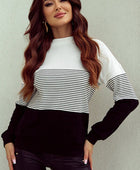 Striped Dropped Shoulder Long Sleeve T-Shirt - Body By J'ne