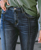 Buttoned Slim Jeans with Pockets - Body By J'ne
