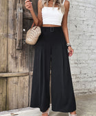 Ruched High Waist Wide Leg Pants - Body By J'ne