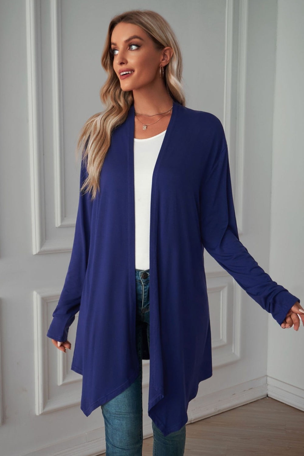 Open Front Long Sleeve Cardigan - Body By J'ne