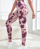 Tie-Dye Wide Waistband Active Leggings - Body By J'ne