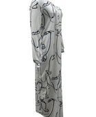 Printed Single Shoulder Lantern Sleeve Maxi Dress - Body By J'ne