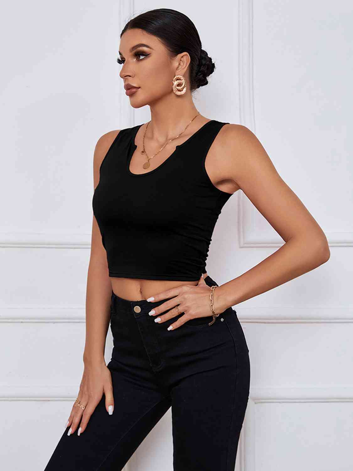 Brunch Vibes Notched Neck Tank - Body By J'ne