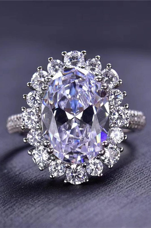 8 Carat Oval Moissanite Ring - Body By J'ne