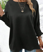 Round Neck Batwing Sleeve Blouse - Body By J'ne