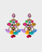 Flower Shape Rhinestone Alloy Dangle Earrings - Body By J'ne