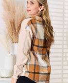 Plaid Print Dropped Shoulder Shirt - Body By J'ne