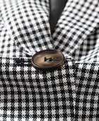 Plaid Lapel Collar Button Cuff Blazer - Body By J'ne