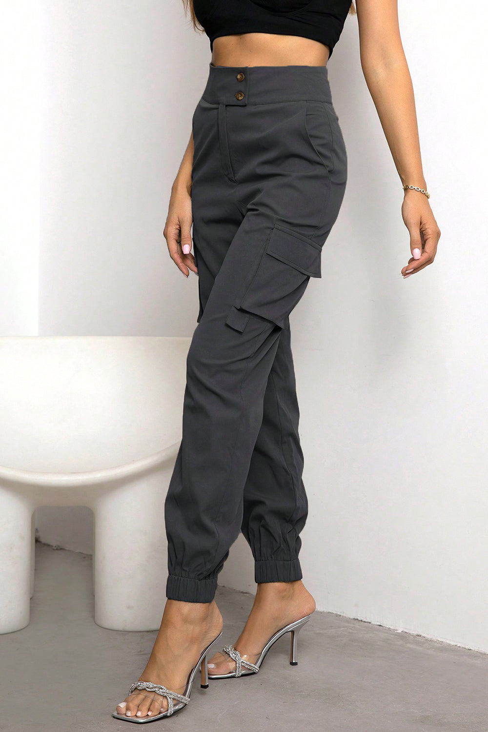 High Waist Cargo Pants - Body By J'ne