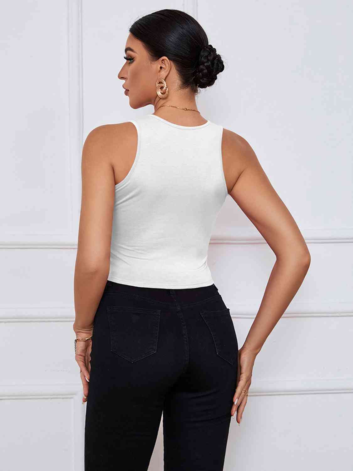 Brunch Vibes Notched Neck Tank - Body By J'ne