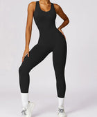 Cutout Racerback Active Jumpsuit - Body By J'ne