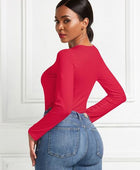 Round Neck Long Sleeve Bodysuit - Body By J'ne