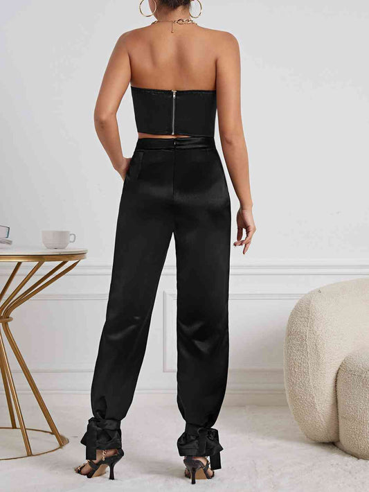 Knot Detail Tube Top and Pants Set - Body By J'ne