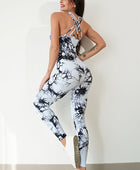 Printed Crisscross Wide Strap Jumpsuit - Body By J'ne