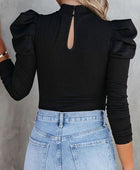 Mock Neck Puff Sleeve Bodysuit - Body By J'ne