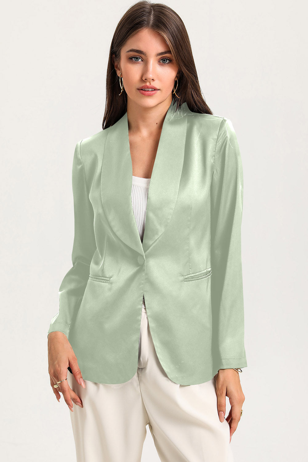 Long Sleeve Shawl Collar Blazer - Body By J'ne