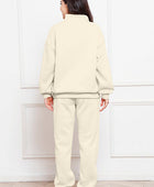 Half Zip Long Sleeve Sweatshirt and Pants Set - Body By J'ne