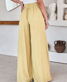 Drawstring Pocketed Wide Leg Pants - Body By J'ne