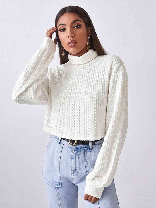 Turtleneck Long Sleeve Top - Body By J'ne