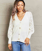 Rib-Knit Plunge Raglan Sleeve Cardigan - Body By J'ne