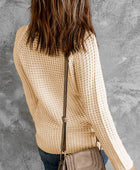 Decorative Button Mock Neck Sweater - Body By J'ne
