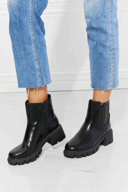 What It Takes Lug Sole Chelsea Boots in Black - Body By J'ne